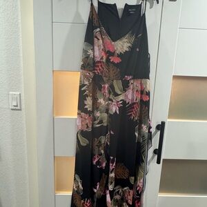 City Chic Black and Pink Spaghetti Strap Maxi Dress